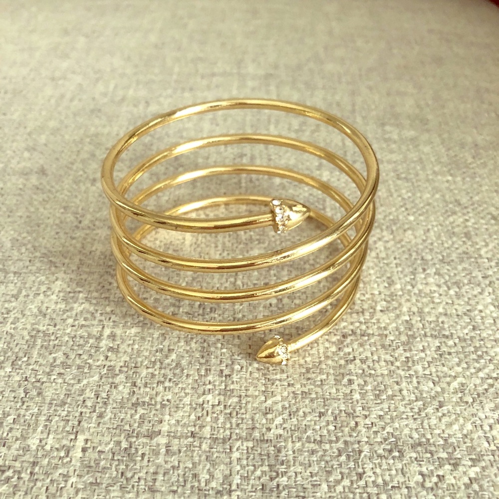 BCBG gold wrap bangle bracelet